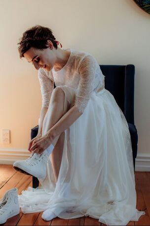 Bespoke wedding dress from Alter Me designed for Hannah Anthony