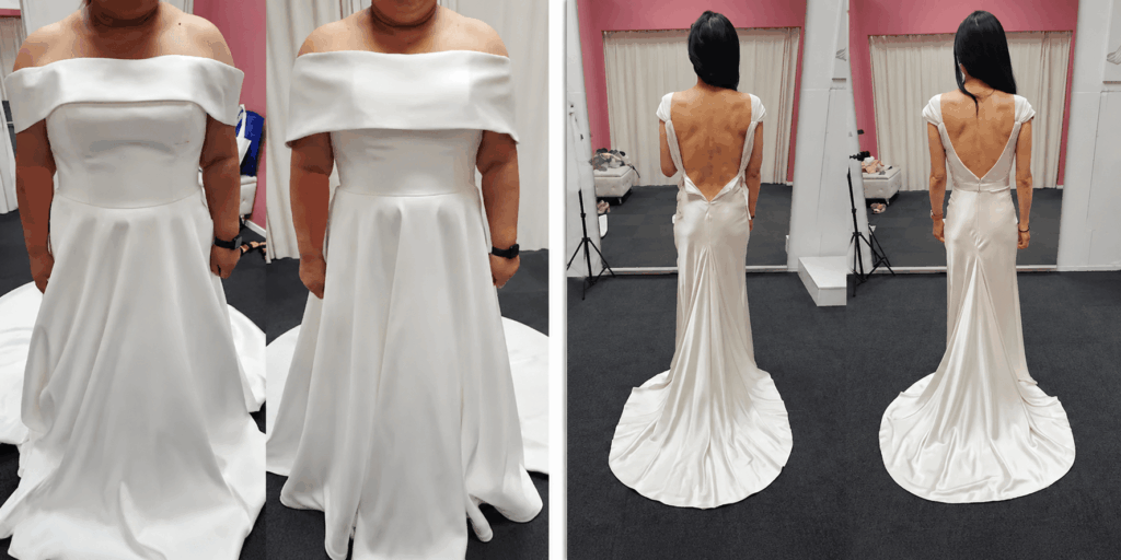 wedding dress in the beach